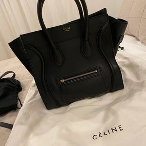 CELINE MINI LUGGAGE TOTE (BLACK)